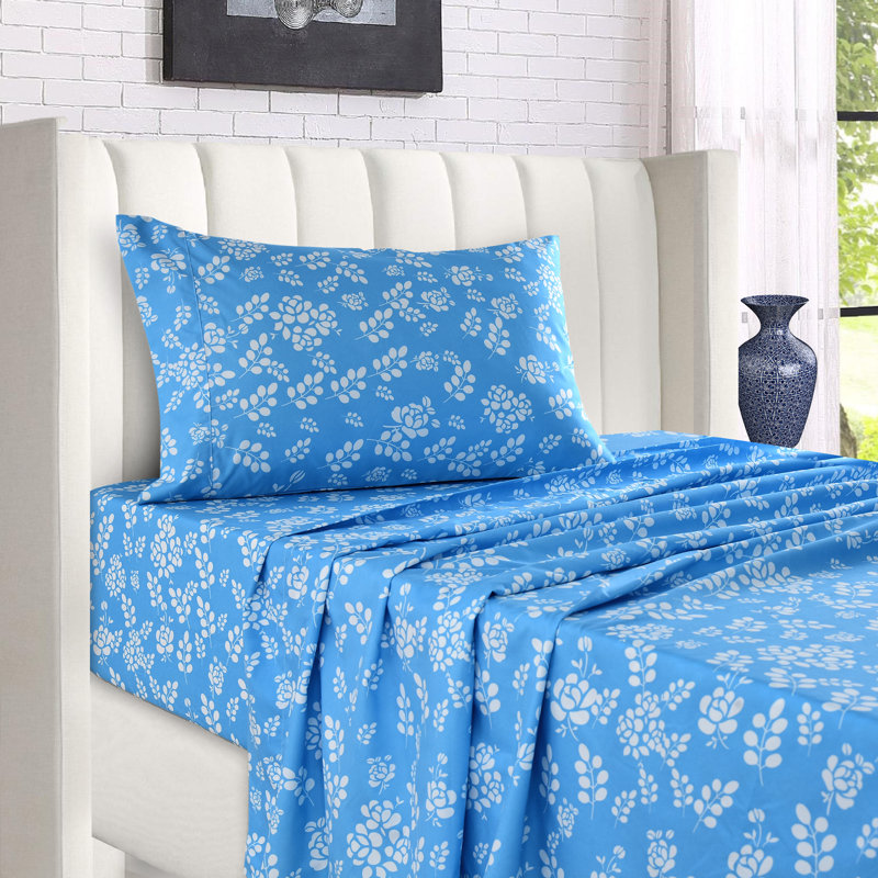 Ensemble de draps en microfibre Lux Decor Collection, Simple, Bleu