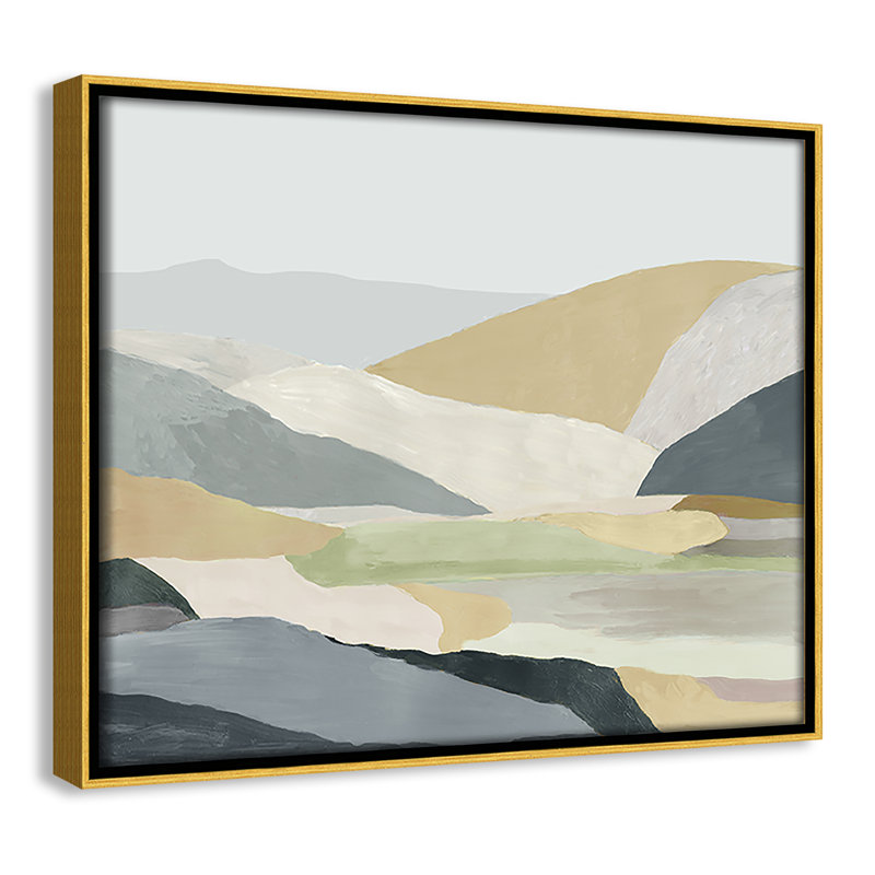 Blair Warm Hills I - cadre photo, reproduction d'art sur toile, Toile dorée, H 9,5 po x l 11,5 po x P 2 po