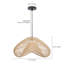 1-Light Rattan Pendant Light Fixture Bohemian-1400721590