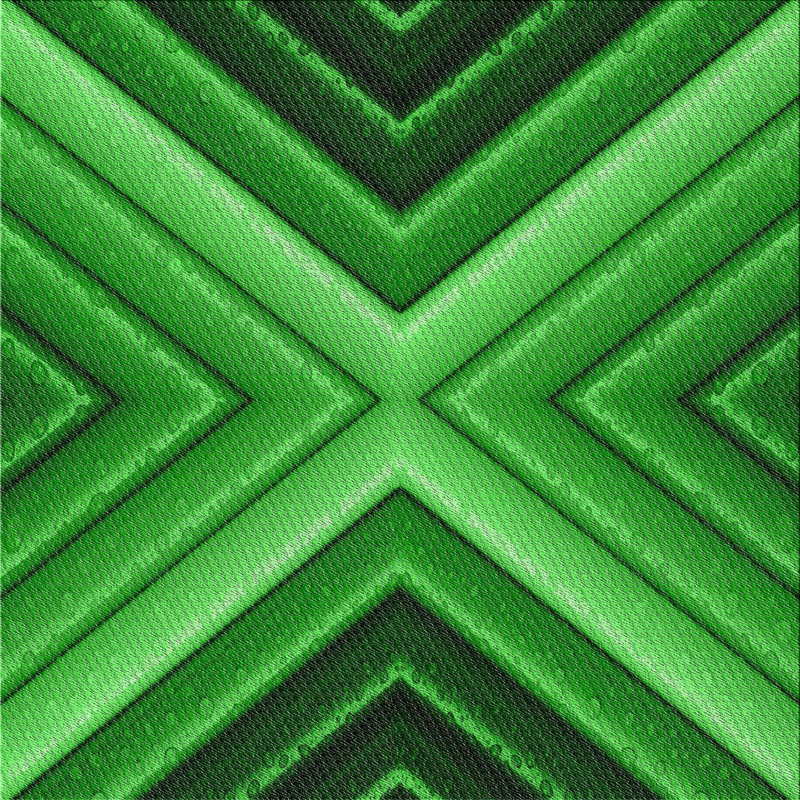 Tapis vert à motif géométrique Klinger, Carré 5 pi