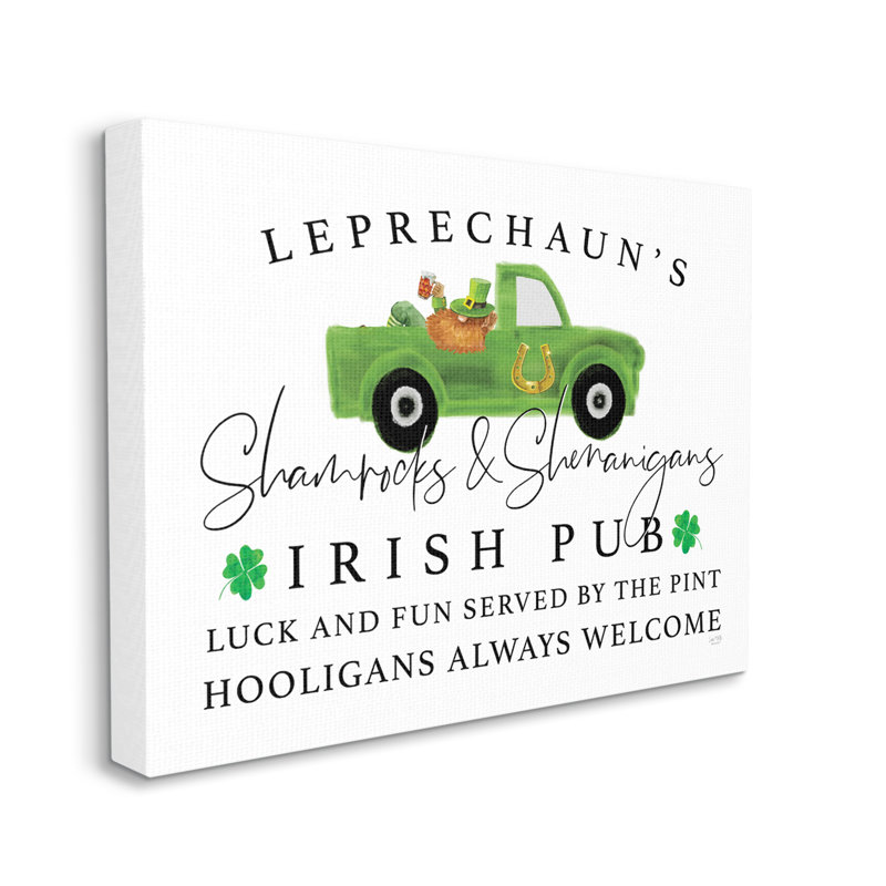 Cadre irlandais pub irlandais fantaisiste irlandais sur un panneau de fibres à densité moyenne, H 16 po x l 20 po x P 1,5 po