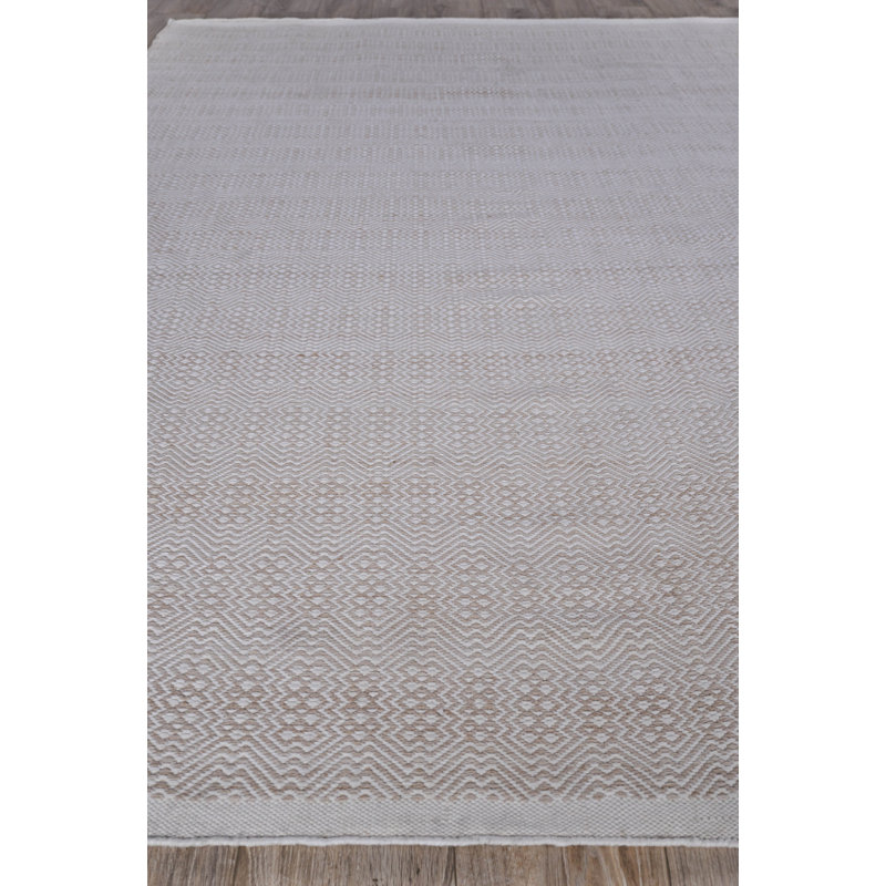 Echo Geometric Area Rug in Ivory, Rectangle 8' x 10'