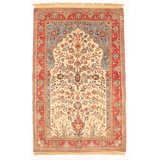 Fine Qum Kurk Rug - 4' 7" X 7' 4"