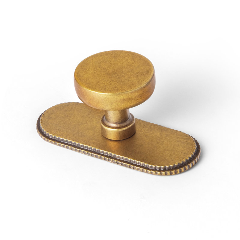 Poignée champignon de 1,2 po de diamètre avec contre-plaque