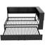 Lit de jour en métal avec couchette, armoires de rangement et ports USB-112683408