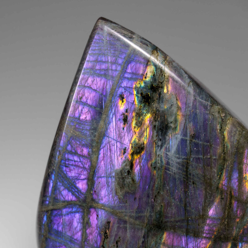 Ornements de bureau en forme de labradorite polie