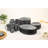 Denali Grey 24 Piece China Dinnerware Set- Service For 6
