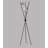 Elegant Crossed Pole Floor Lamp With Spherical Light Shades