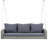 69" 3 Seater Porch Swing With Chains And Cushions-885636479