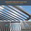 20 pi L 12 pi. D Pergola en aluminium avec auvent pour pergola d'extérieur pour patio, cour, piscine-99338945