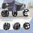 Foldable Pet Dog and Cat Stroller with Adjustable Canopy Storage Basket and Cup Holder for Small and Medium Pets