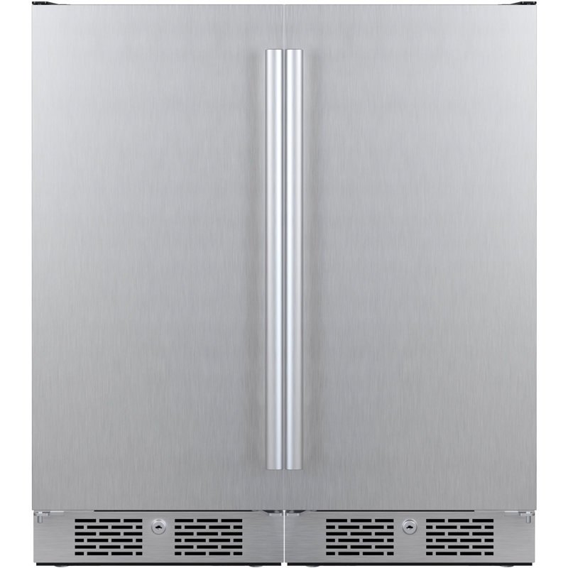 30 Inch Wide 6.7 Cu. Ft. Built-In or Free Standing Side by Side Dual Compact Refrigerator