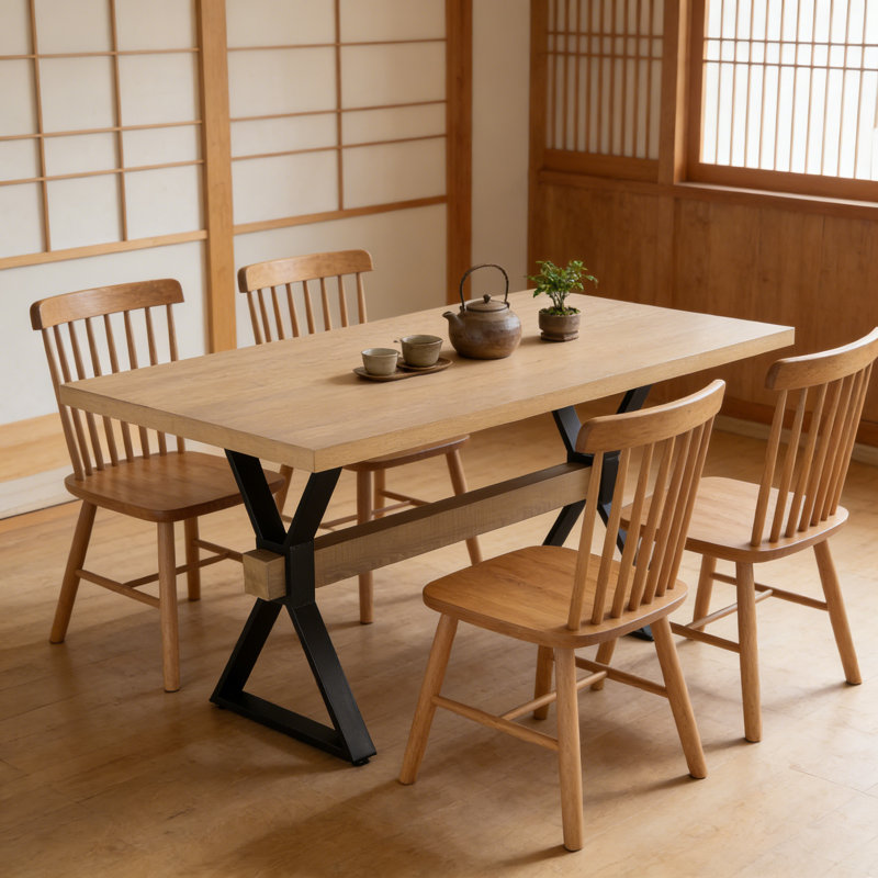 DINING TABLE, Natural Ash/Black