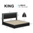 Led Bed Frame With 4 Storage Drawers, Smart Control RGB LED Lights On  Headboard,With Remote Control, Upholstered Adjustable Headbaord-113474564-113474566