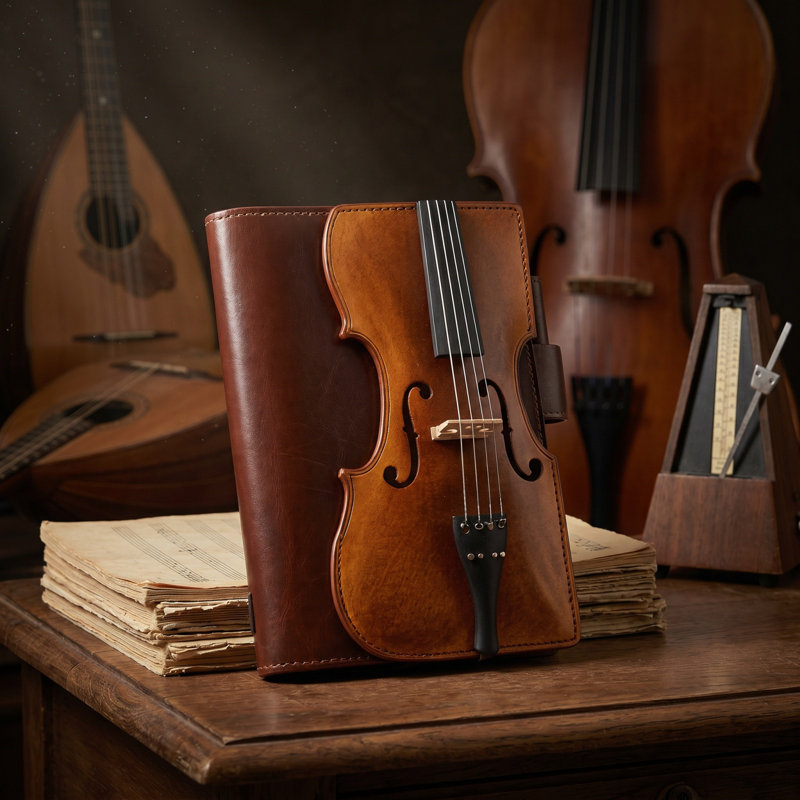 Notebook  Notebook Vintage Leather Violin Notebook