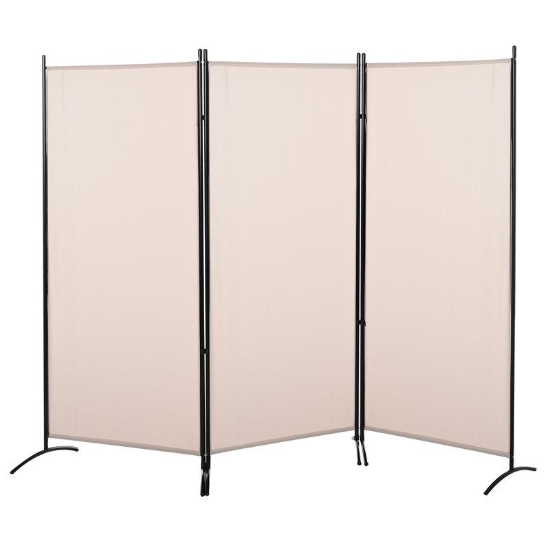Oridatown 99.5'' W x 71.75'' H 3 - Panel Folding Room Divider, Pink