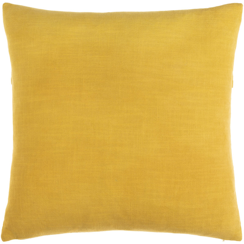Housse de coussin Penelope, 20 po X 20 po, Moutarde / brun foncé, Duvet