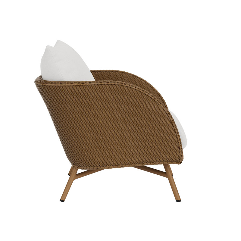 Essence Outdoor Lounge Chair, Canvas Natural, Hickory
