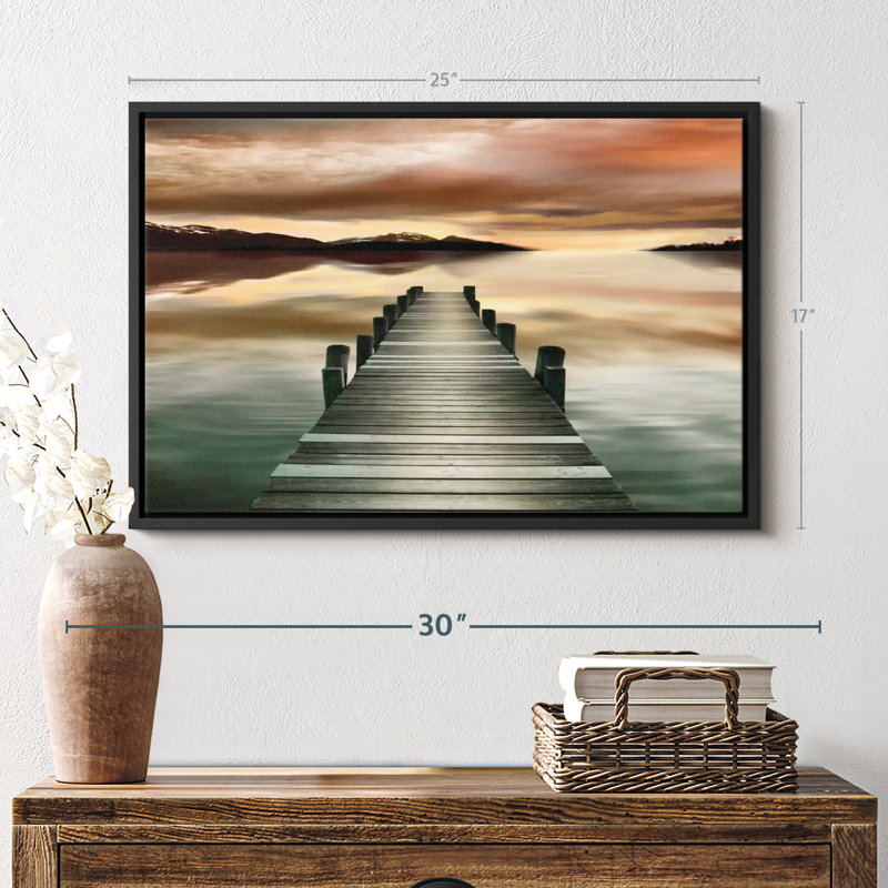 «Sunset Jetty Wall Art», H 17 po x l 25 po