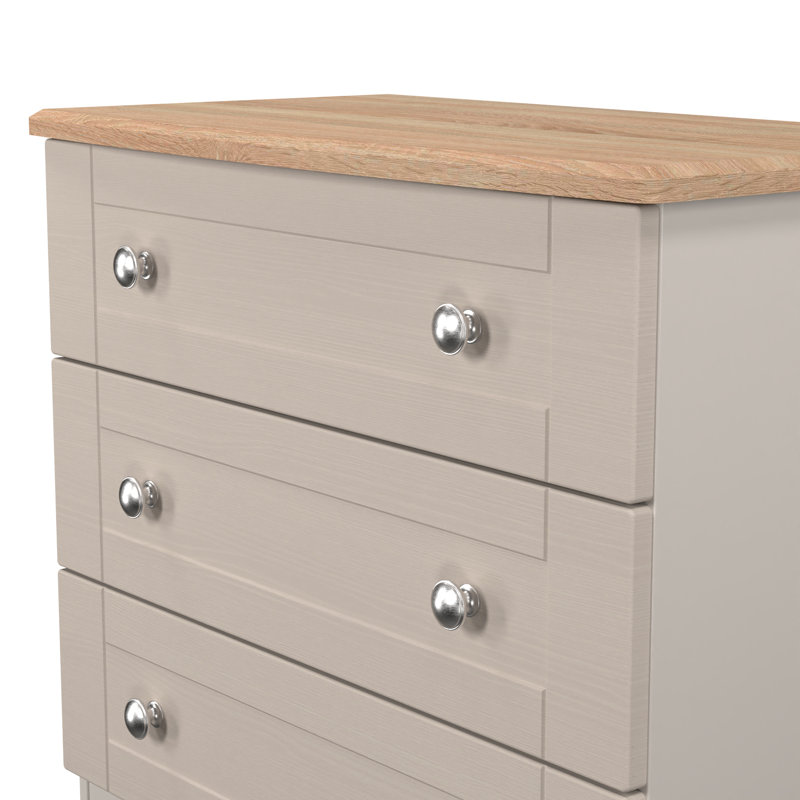 77 cm W Chest of 3 Drawers, Beige
