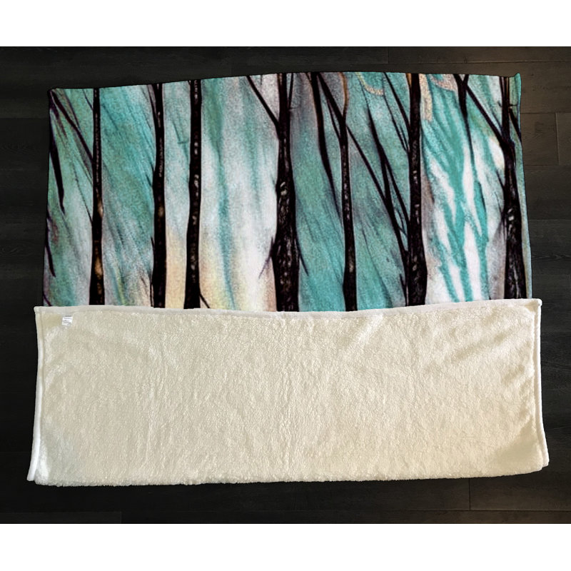 Throw Blanket, 68" W x 80" L, Striped/Abstract, Blue/Brown/Orange