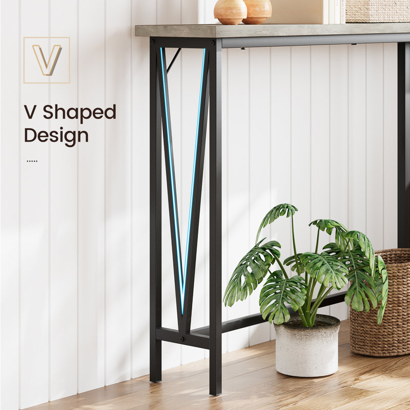 Console 72,8 po Jalaina, gris, Noir