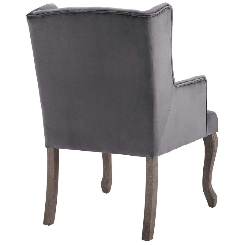 Realm 28.5'' Wide Tufted, Grey Velvet