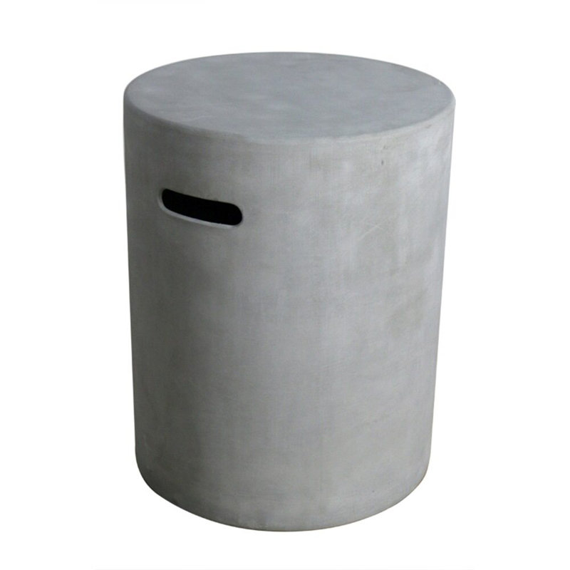 Couvercle de réservoir de propane rond gris clair, Gris clair / gris, H 20 po x l 15,7 po x P 15,7 po
