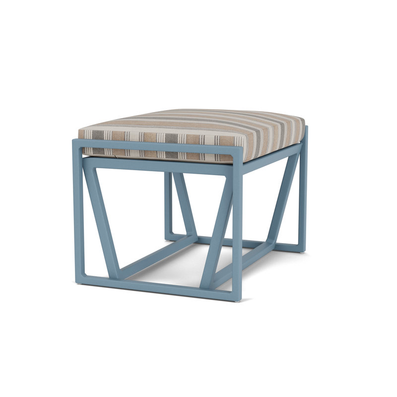Summit Outdoor Ottoman, Stillwater, Purveyor Pewter