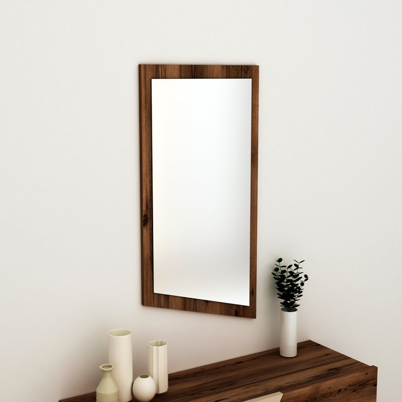 Dresser Mirror Novelty Wood Framed Wall Mounted Pollak 