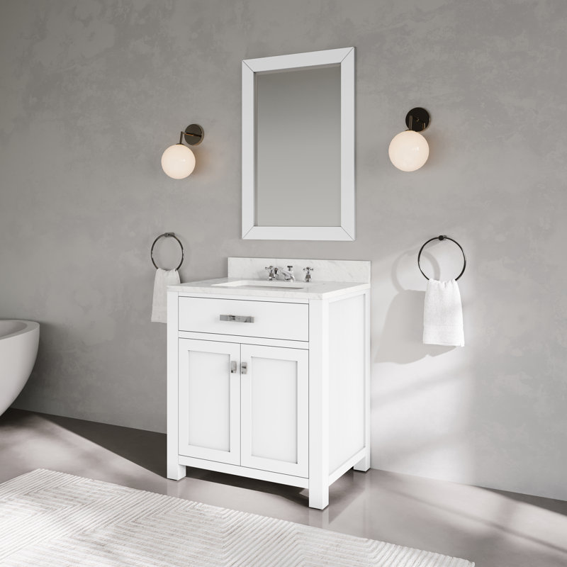 Ensemble de meuble-lavabo simple 30 po Minnetrista, Blanc