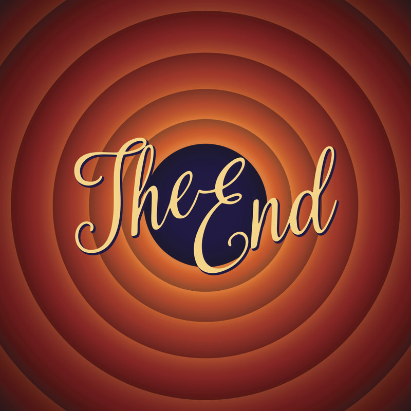 The End - Wrapped Canvas Print, 30cm H x 30cm W
