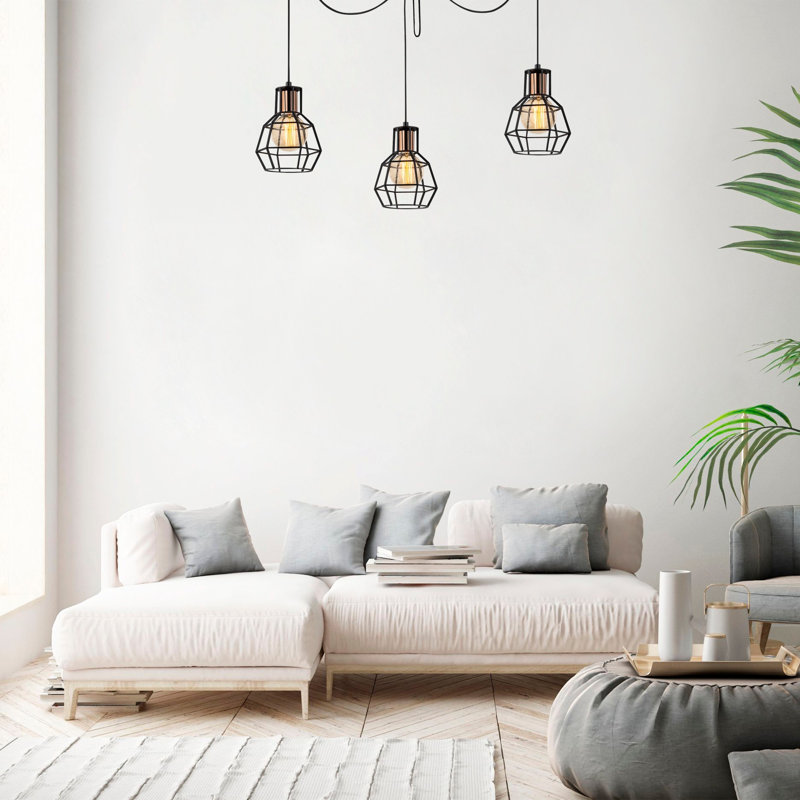 Luminaire suspendu géométrique à 3 lumières Daventry