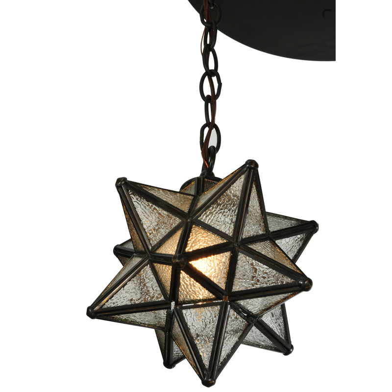 Moravian Star 3 - Light Pendant, Clear Seeded