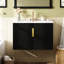 Meuble-lavabo de salle de bain rétro 30 po, lavabo simple en céramique, 2 portes à fermeture douce, armoire spacieuse, protection contre le débordement, double trou de porte mural pour salle de bain brillant, construction,