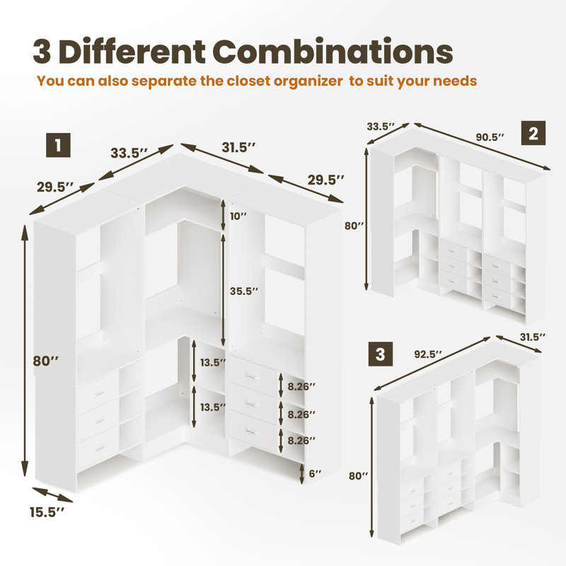 Unité de rangement réglable pour garde-robe modulaire