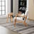 Mid-Century Modern Accent Chair with Durable Rubberwood-120886795-120886797