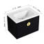 Meuble-lavabo à fermeture en douceur de 40 po avec lavabo et petites tablettes de rangement Naiyana