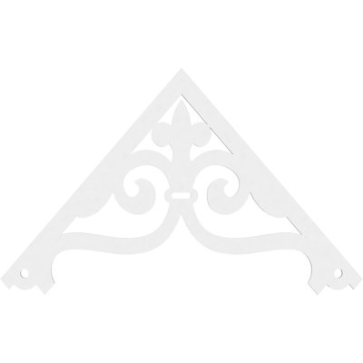 Finley Signature Urethane Gable Pediment, Primed Tan