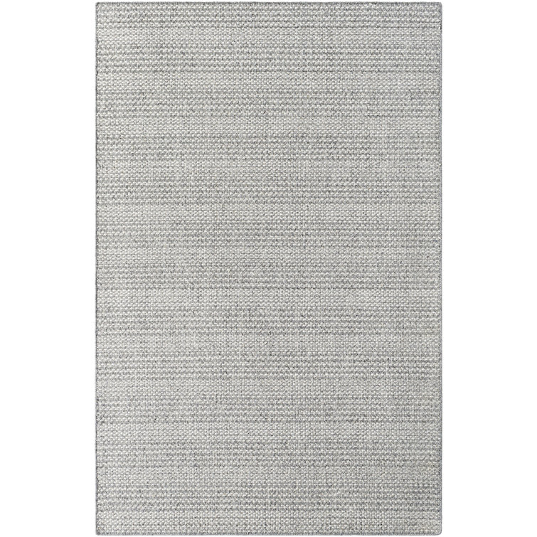 Rectangle Hand Tufted Wool/Polyester Area Rug in Blue/Gray