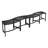 4Pcs 23-Inch Black Iron Arc-Shaped Benches