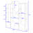 Tailon 4-Tiers Home Office Bookcase Bookshelf, Storage Cabinet and Display Shelf