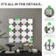 LeChee Statement Square Grid Wall Mirror-340314476