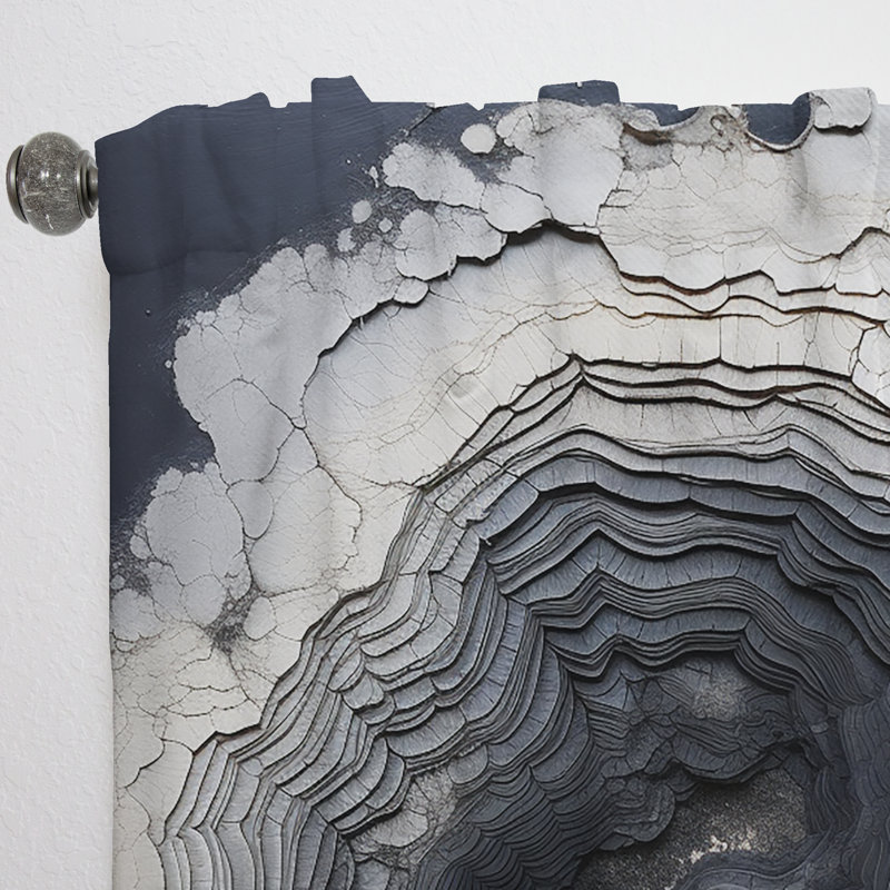 Geode Minimalisme II - rideau en pierre spirituelle - obscurcissant velours nantais - 1 panneau, L 52 po x L 95 po