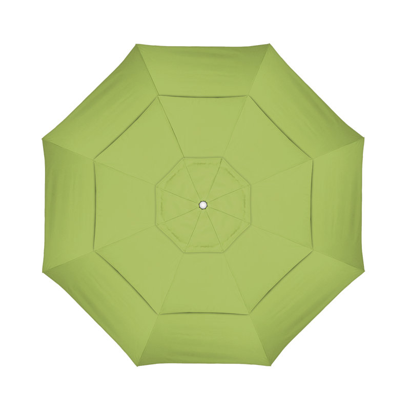Parasol de marché Broadmeade octogonal Sunbrella, Toile Sunbrella® perroquet, Blanc mat