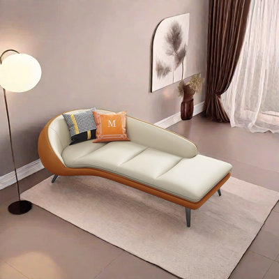 Chaise Longue with Steel Legs