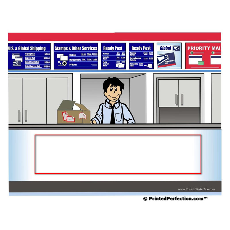 Personalized Name That Toon Post Office Employee Male Rhinestone Bordered Key Chain, Yes