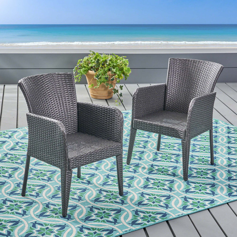 Chaise de salle à manger Anaya Kd Pe, ensemble de 2, Gris