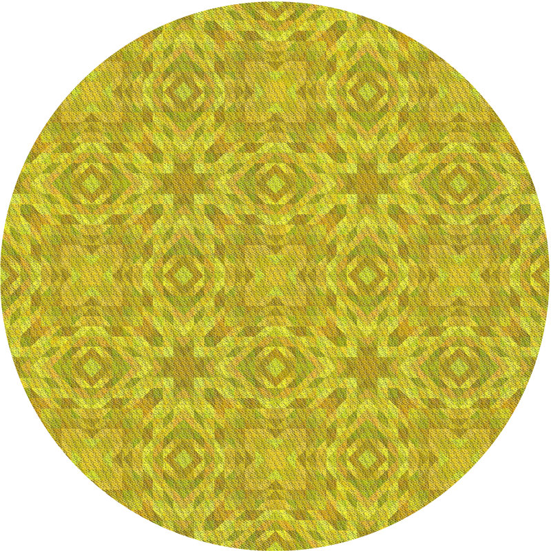 Tapis de surface verte à motif de mer, Rond 8 pi