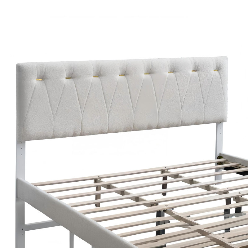 Sinclair Bed WHEAT (matelas non inclus), Grand lit